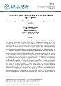 Greenhouse gas emissions and energy cons