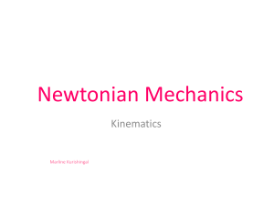 Ch 2 - NM - (a) Kinematics