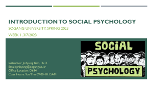 Intro to social psychology