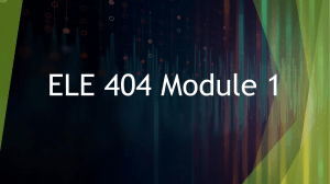 ELE 404 Module 1