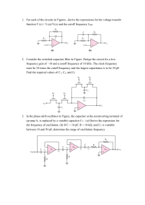 Homework 2 Chapter 13 Filters and oscillators