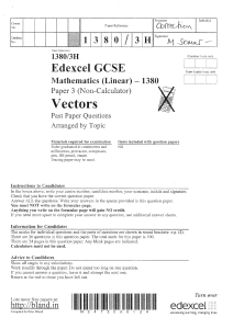 vectors  detailed answers