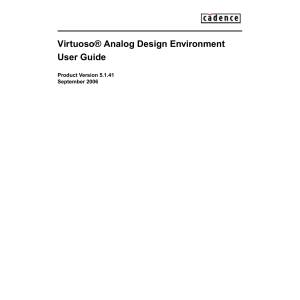 Cadence analog design environment user guide 2006