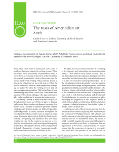 The ruses of Amerindian Art A reply