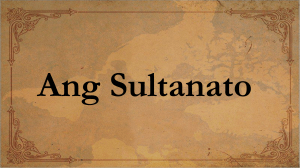 AP 5- Ang Sultanato