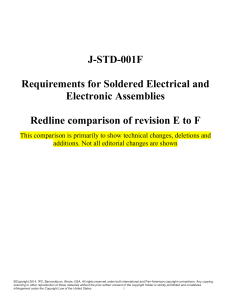 J-STD-001F: Soldering Standard for Electrical Assemblies