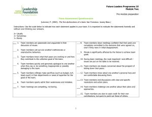 2. team assessment questions - lencioni - dysfunctions