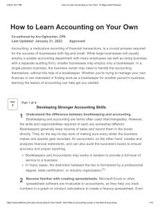 How to Learn Accounting on Your Own  15 Steps (with Pictures)