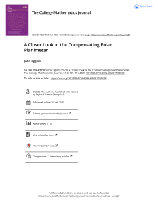 A Closer Look at the Compensating Polar Planimeter