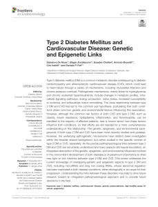 Type 2 Diabetes Mellitus and Cardiovascular Disease Genetic and epigenetic Links