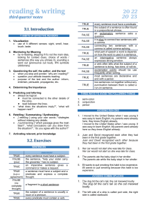 reading & writing q3 notes