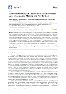 Experimental Study of Laser Melting of a Metal Powder Bed