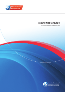 IBO(2014a) Middle years programme Mathematics guide