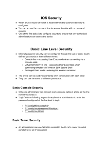 Cisco Device Security - Network Management