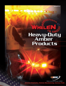 Whelen Amber Catalog      2013