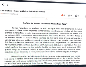 Prefácio Magalhães JR- Contos fantásticos de Machado de Assis