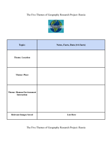 Five Themes Note-Taking Handout
