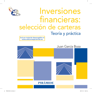 Inversiones financieras: selección de carteras by García Boza, Juan