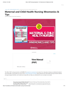 VEAL CHOP Nursing Explained  10+ Mnemonics for Maternal & Child