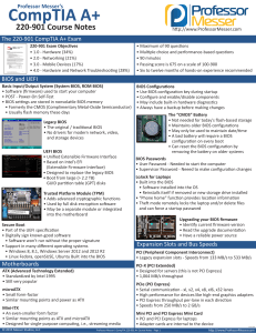 CompTIA A+ 220-901 Course Notes