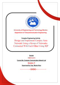 Design and Implement Campus Area Network Using a Group of Networks Connected With Each Other Using RIP 