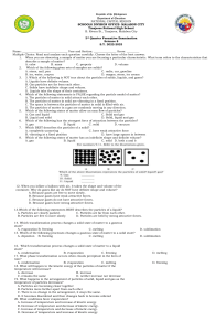 3RD QUARTER DIAGNOSTIC -FORMATIVE TEST