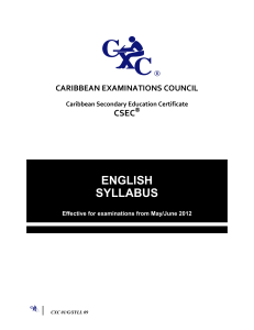 CSEC English syllabus