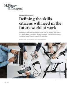 Defining the skills citizens will need in the future world of work