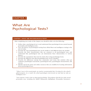 Psychological tests