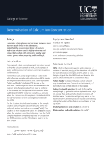 Determination Calcium Concentration