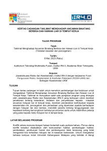 Kertas kerja Taklimat Ancaman Hidupan Liar UKM 