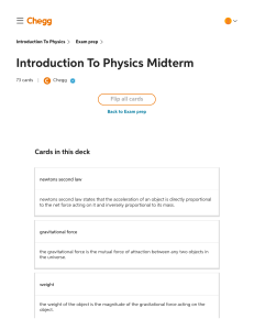 Intro-PHY MT   Chegg ?'s