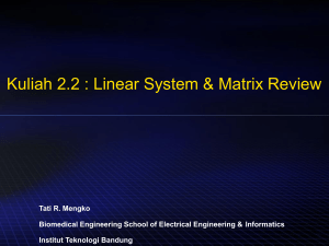 kuliah 2B Overview of 2-D Systems and matrix 2022