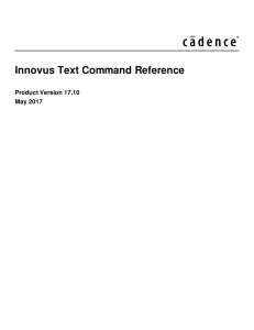 Innovus Text Command Reference