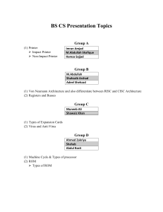 Presentation Topics