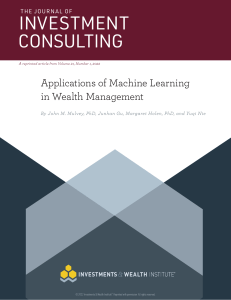 JIC211-Applications Of Machine Learning In Wealth Management