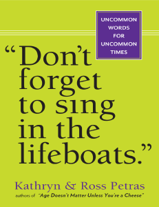 Dont Forget To Sing In The Lifeboats by Kathryn Petras (z-lib.org)