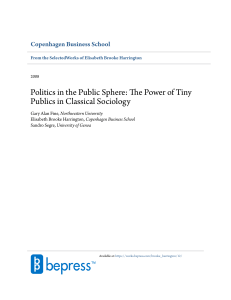 公共领域的政治：古典社会学中小公众的力量