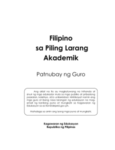 Filipino sa Piling Larang Akademik
