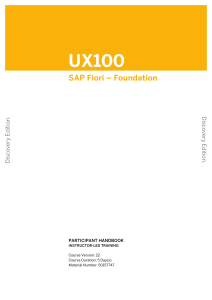UX100 Fiori Foundation
