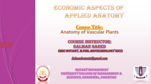 Economic importance of Applied anatomy by Salman Saeed