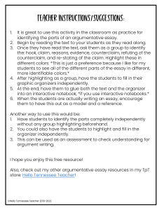 Argumentative writing practice