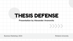 Gray white simple modern Thesis Defense Presentation 