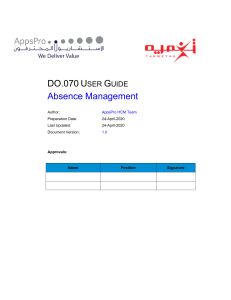 DO.070 User Guide -Absence Management V1.0