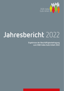 DGB-Index Gute Arbeit - 2022 Jahresbericht Doppelseiten