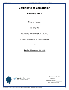 Certificate of Completion for Boundary Invasion (Full Course)