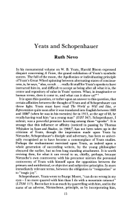Nevo Yeats and Schopenhauer