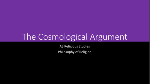 1. Cosmological Argument