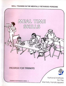 Meal times skills