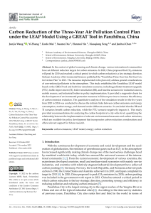 Carbon Reduction of the Three-Year Air Pollution Control Plan under the LEAPModel Using a GREAT Tool in Panzhihua, China